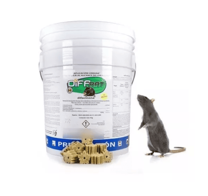 Veneno para Ratas Rodenticida Difarat Bloques parafinados de 14 g