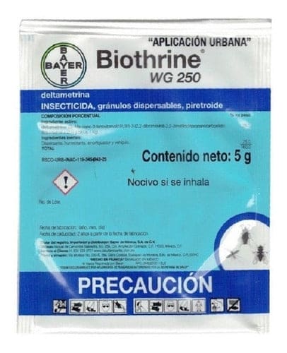 Piretroide Granulos dispersables Biothrine WG 250 marca Bayer caja con 20 sobres de 5 g 30% de descuento