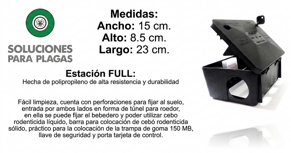 Estación Rodenticida Full (Caja 20 pzs) - Mayoreo | Soluciones para Plagas