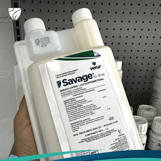 Imidacloprid + Alfacipermetrina Savage® VERUR caja con 12 piezas de 950 ml 30% de descuento