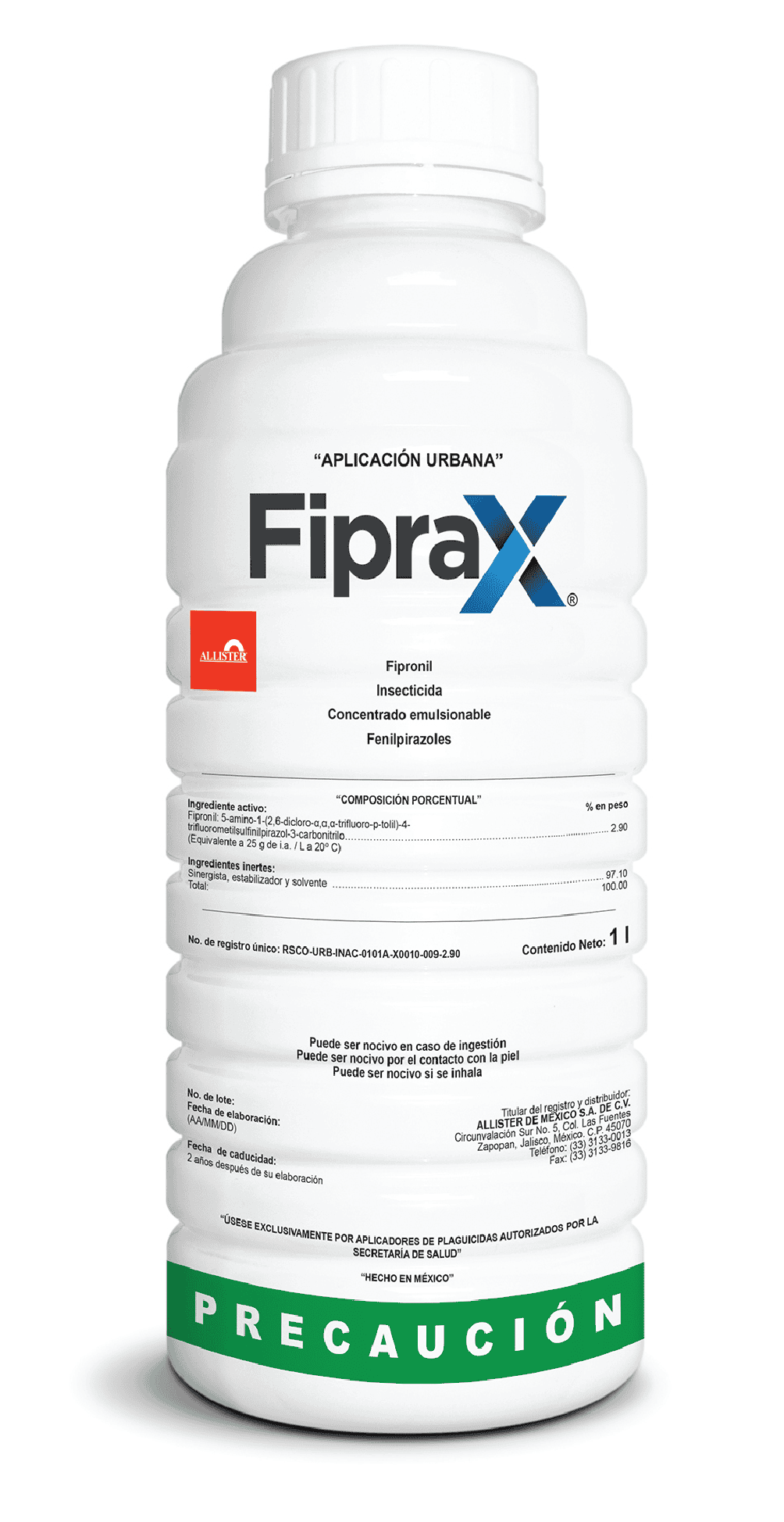 Fiprax - Fipronil - Insecticida Urbano marca Allister - Caja con 12 botellas 950 ml 30% de descuento