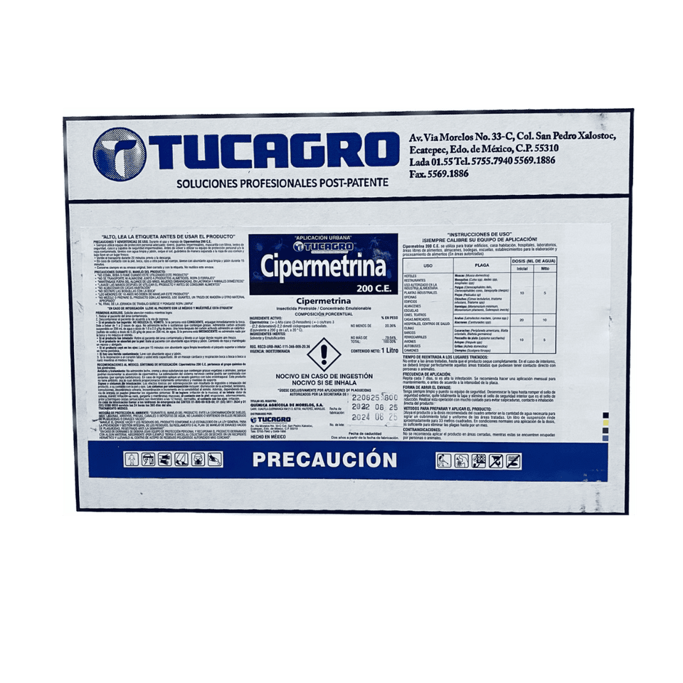 Cipermetrina TUCAGRO Caja con 12 Botellas de 950 ml 30% de Descuento +  Envío Gratis