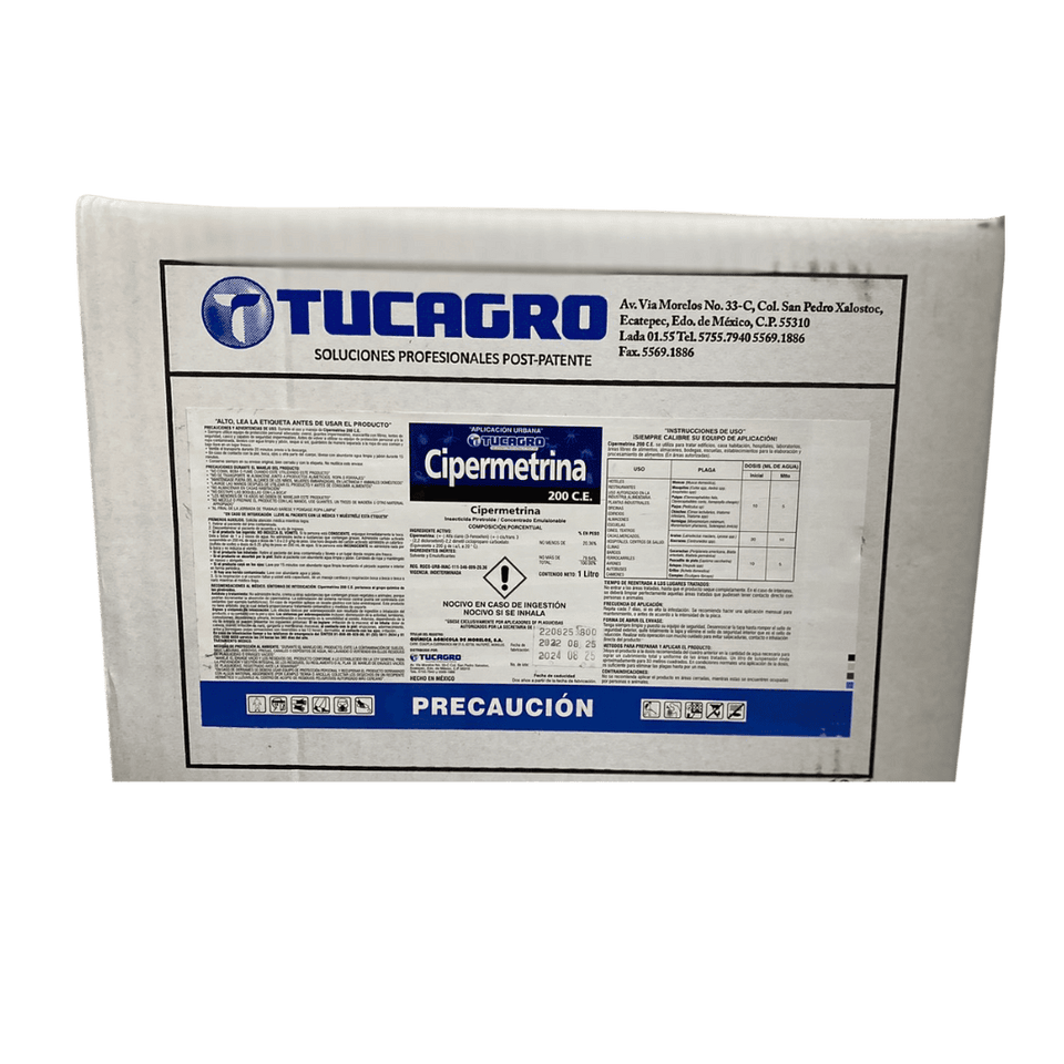 Cipermetrina TUCAGRO Caja con 12 Botellas de 950 ml 30% de Descuento +  Envío Gratis